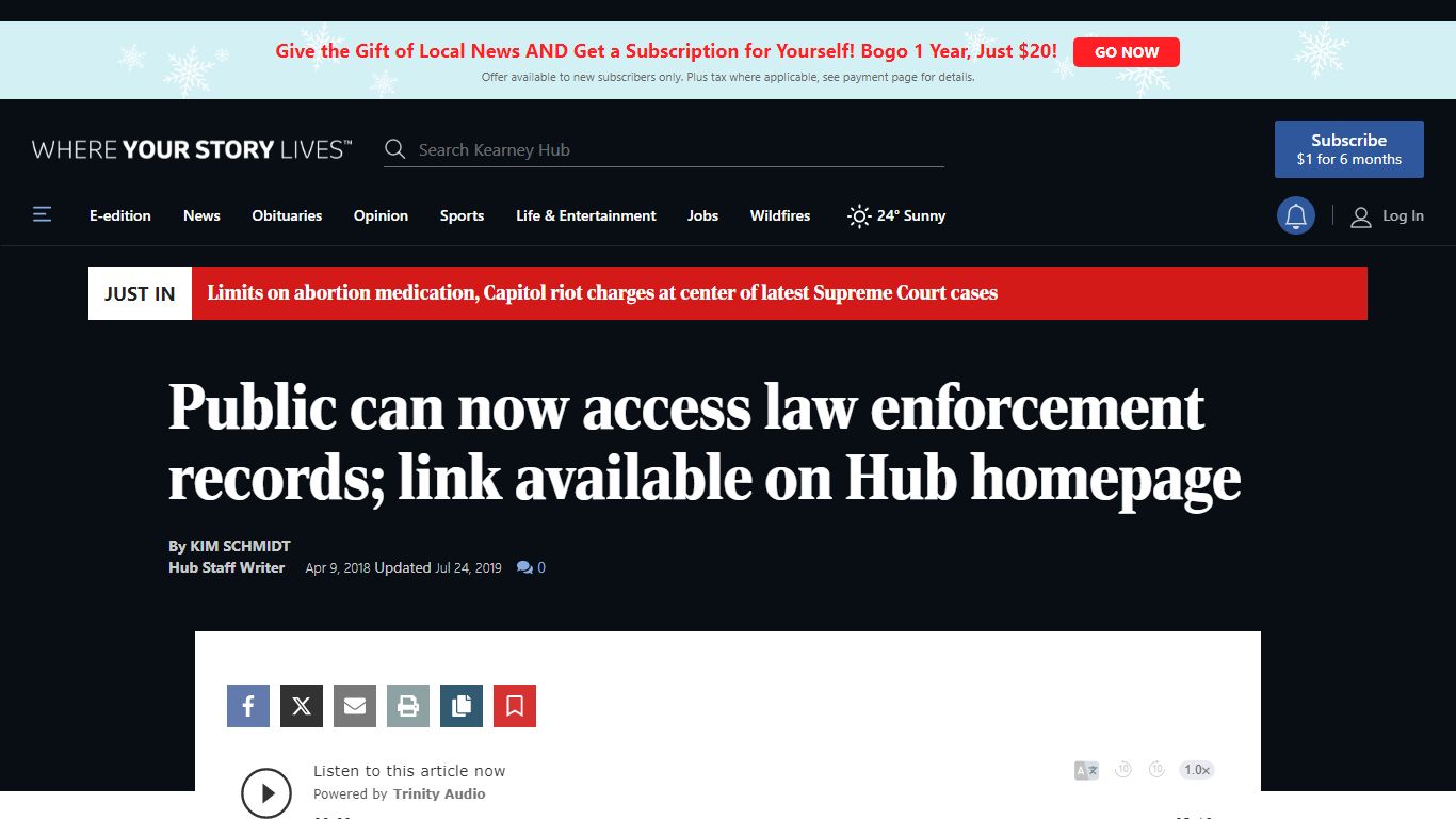 Public can now access law enforcement records; link available on Hub ...